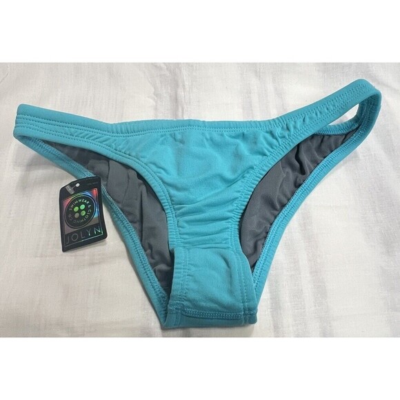 Jolyn Bikini Bottom Europe Style (Hawaii) Blue Medium New With Tags - Picture 2 of 5